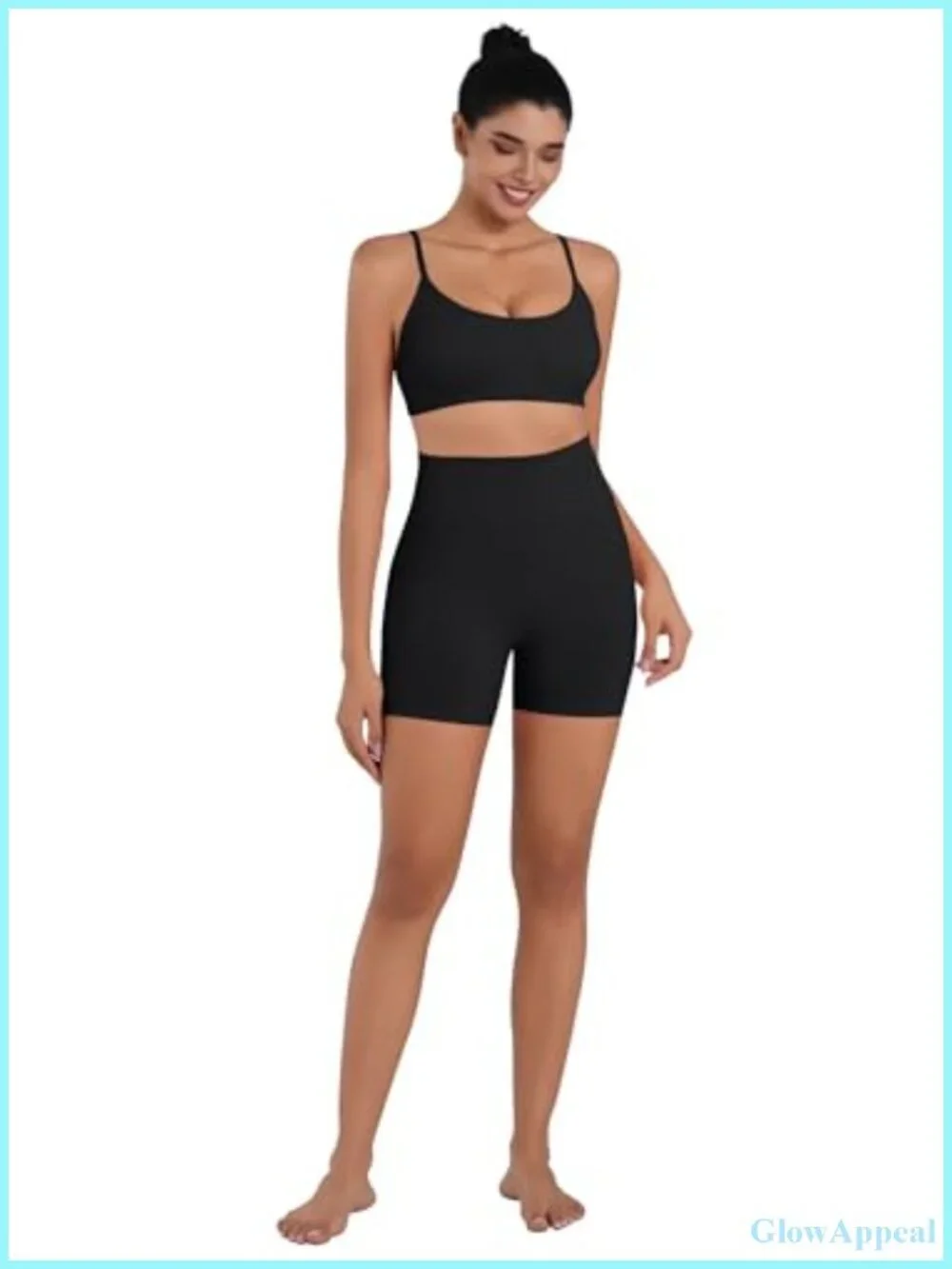 Adjustable Spaghetti Strap Low Impact Sports Bra with Removable Pads